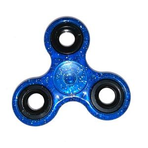 Blue glitter fidget spinner